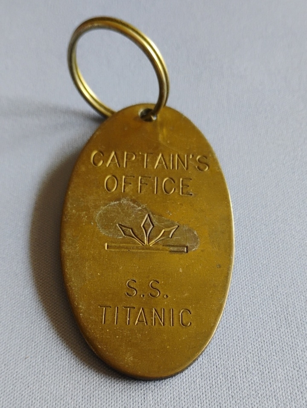 S.S. Titanic Captain's Office Brass Key Fob Vintage
